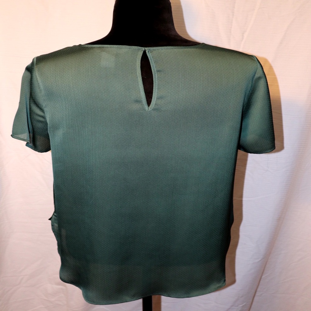 Silk Olive Dress Blouse